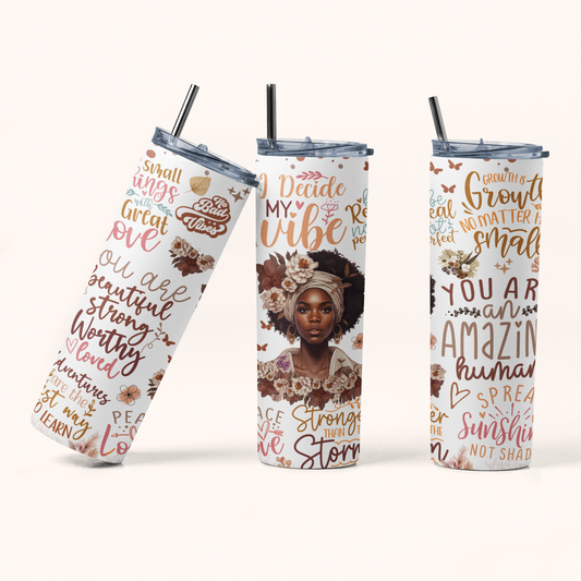 "Black Girl Magic" 20 oz Skinny Tumbler