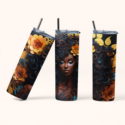 "Melanin No. 2" 20 oz Skinny Tumbler