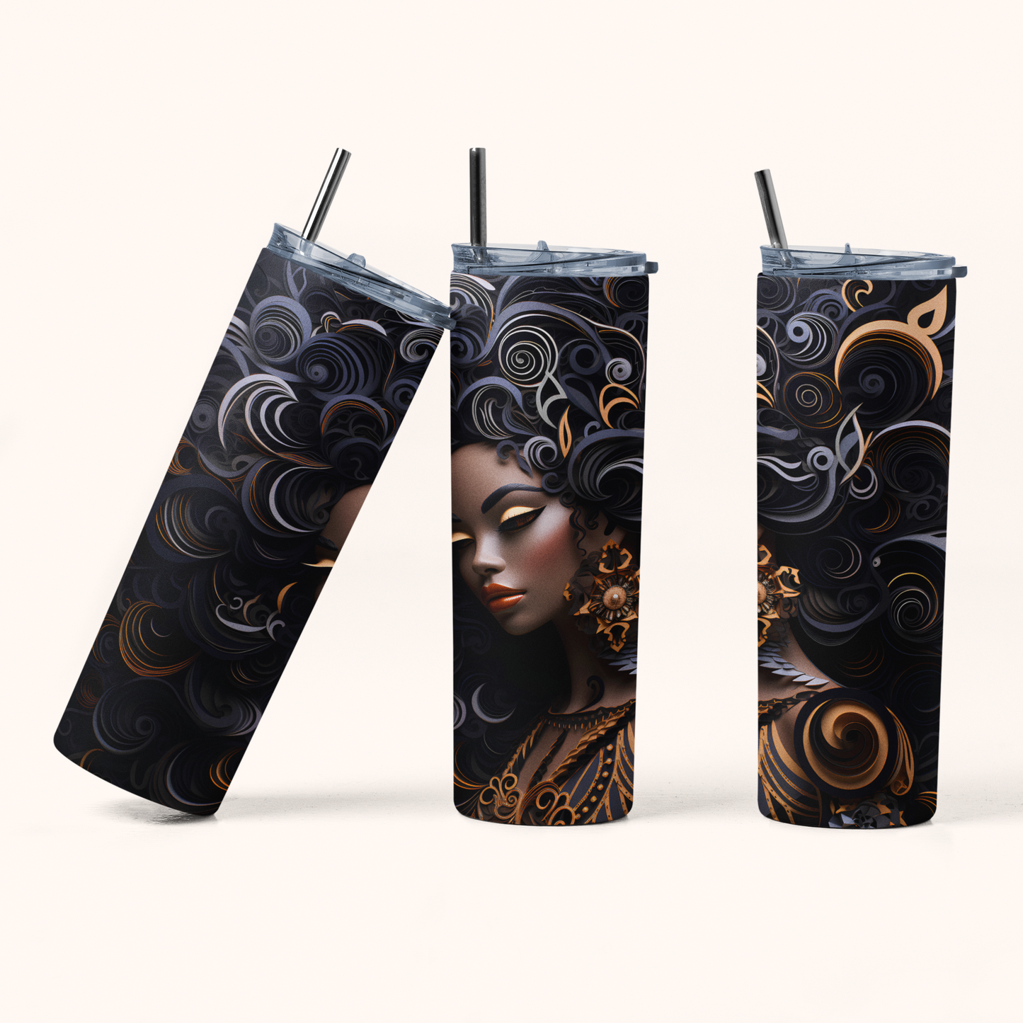 "Melanin No. 3" 20 oz Skinny Tumbler