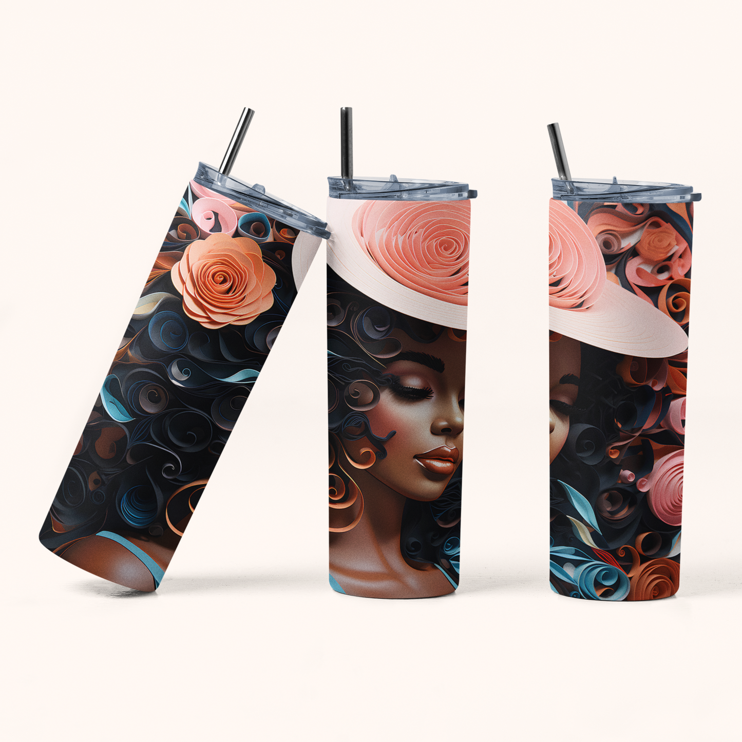 "Melanin No. 4" 20 oz Skinny Tumbler