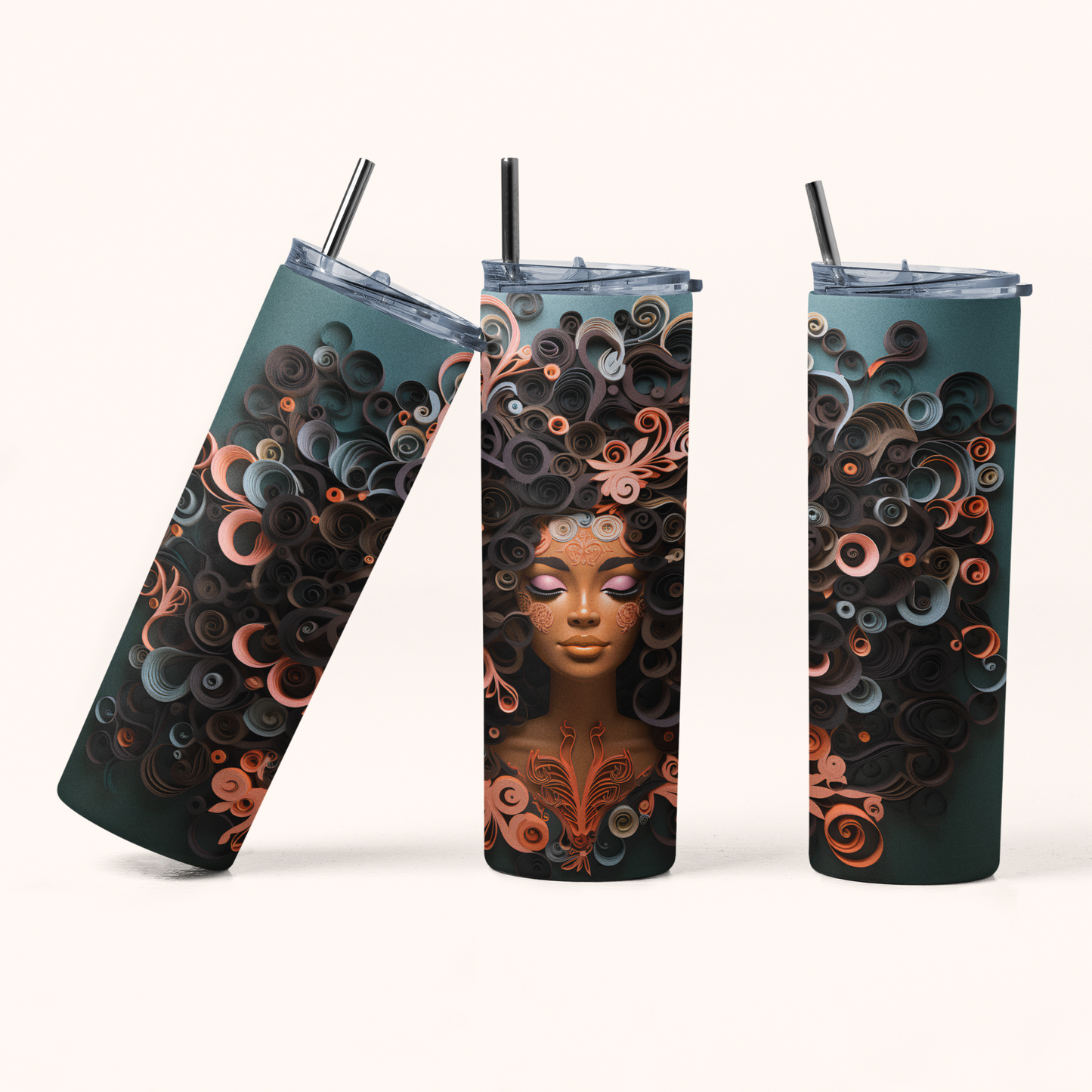 "Melanin No. 5" 20 oz Skinny Tumbler